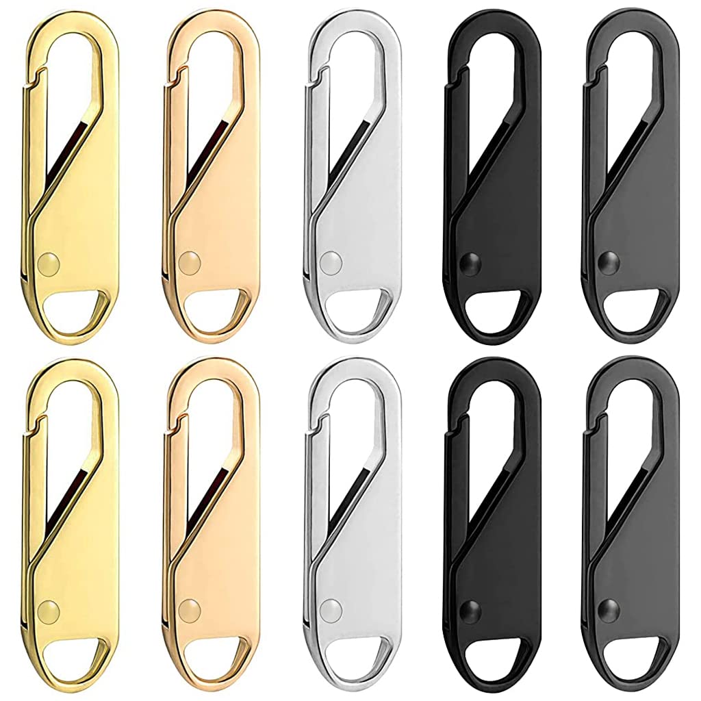 HASTHIP Zipper Puller Replacement Quick Snap Bag Zipper Puller for Bag Luggage Clothing Jackets Backpacks Purse Coat(10pcs) HASTHIP Zipper Puller Replacement Quick Snap Bag Zipper Puller for Bag Luggage Clothing Jackets Backpacks Purse Coat(10pcs)